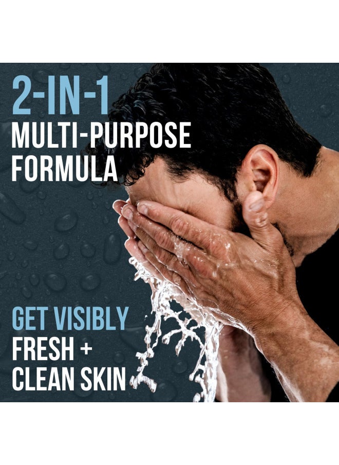 RUGGED & DAPPER - Premium Face Wash -2-in-1 Exfoliating Facial Wash and Foaming Face Cleanser for Men with Oily, Sensitive or Combination skin made with Natural and Organic Ingredients