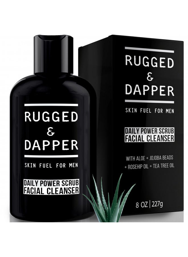 RUGGED & DAPPER - Premium Face Wash -2-in-1 Exfoliating Facial Wash and Foaming Face Cleanser for Men with Oily, Sensitive or Combination skin made with Natural and Organic Ingredients