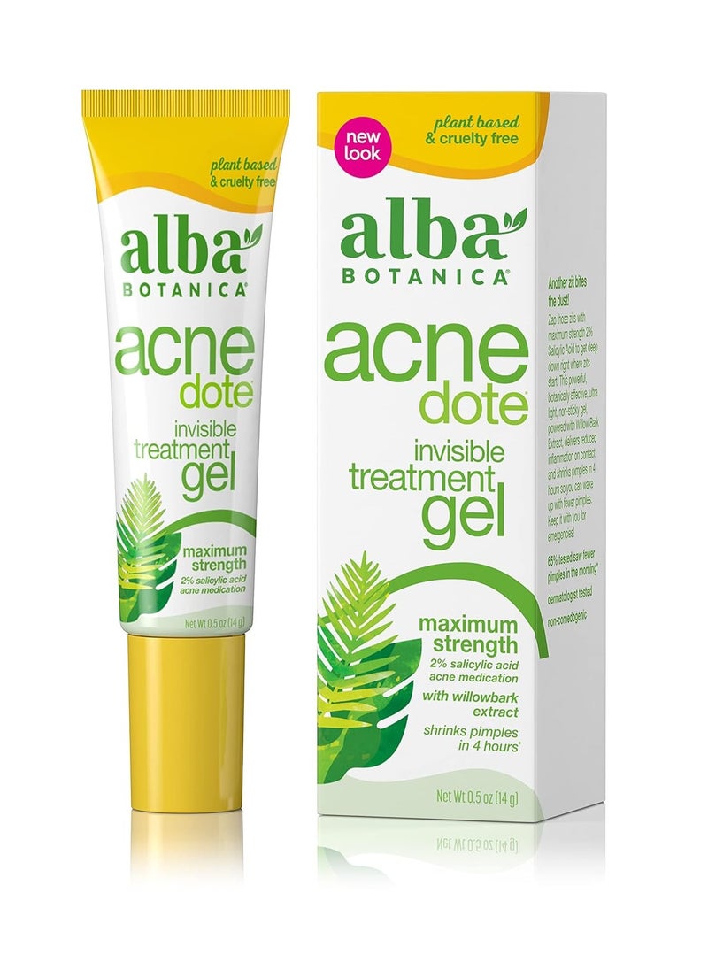 Alba Botanica Acnedote Maximum Strength Invisible Treatment Gel, 0.5 Oz