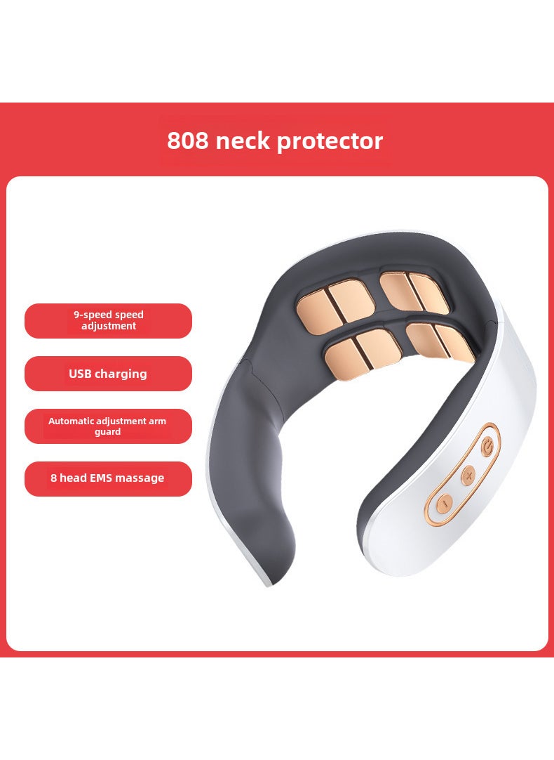 Konka Neck Massager with Heat Therapy 8 head-easy-white