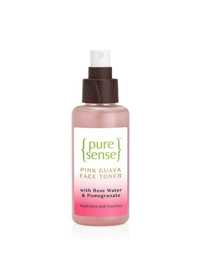 Pink Guava Face Toner With Rose Water, Pomegranate & Bamboo Water For Daily Revitalised & Glowing Skin | All Skin Types | 100Ml