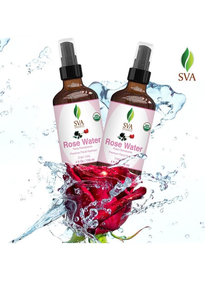 Rose Water 4Oz (118 Ml) Refreshing Rose Water Spray For Skin Care, Skin Hydration, Bath, Soaps, Haircare & Aromatherapy