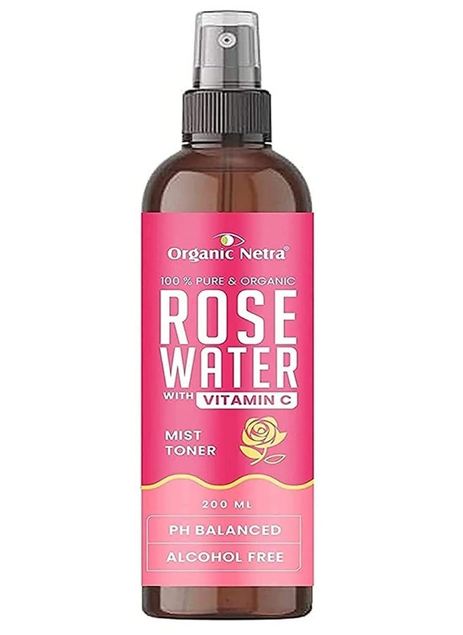 Rose Water With Vitamin C 200Ml & Ayurvedic Kumkumadi Tailam 30Ml Combo Set,Ayurvedic Glow Daily Night Regime (Set Of 2)