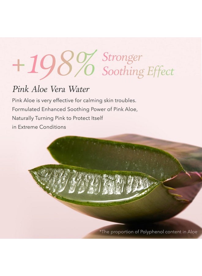 Pink Aloe Vita Toner | Calms And Soothes Redness, Smoothens, And Controls Excess Sebum | 80% Pink Aloe Vera Water | Hydrating, Non-Sticky | Clean & Vegan Korean Skin Care (8.45 Fl.Oz)