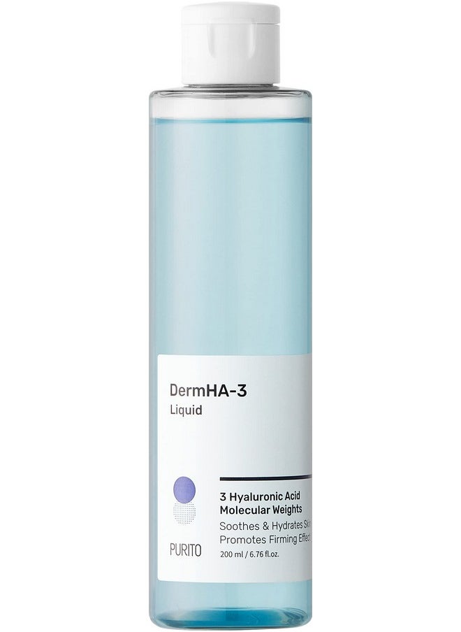 Dermha-3 Liquid 200Ml / 6.76 Fl.Oz, Alcohol-Free Toner, Vegan & Cruelty-Free, Moisturizing Toner, Strengthening Skin Barrier, Facial Toner, Calming, Soothing Skin, Korean Skin Care