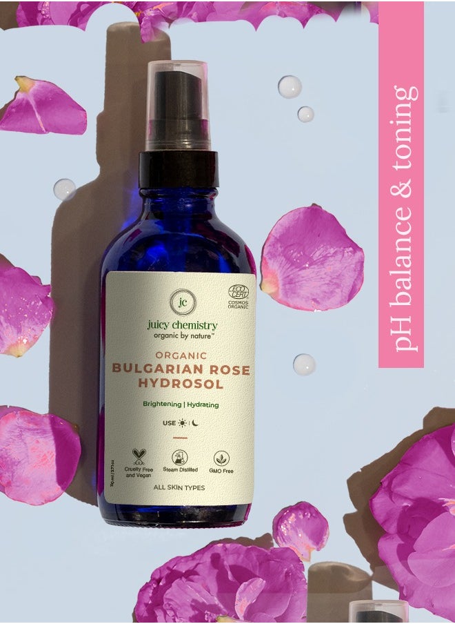 Juicy Chemistry Organic Bulgerian Rose Water Toner Mist Spray - 110ml