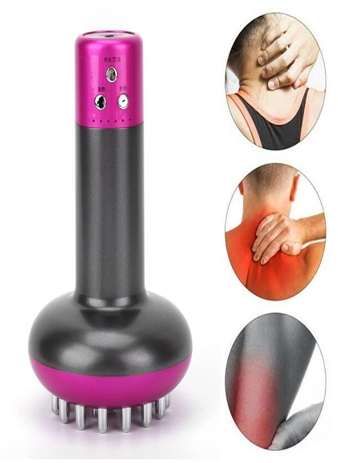 Meridian Brush, 6 Levels Hot Meridian Brush Electric Scraping Brush Massage Tool for Cellulite Remover Exfoliating Lymphatic