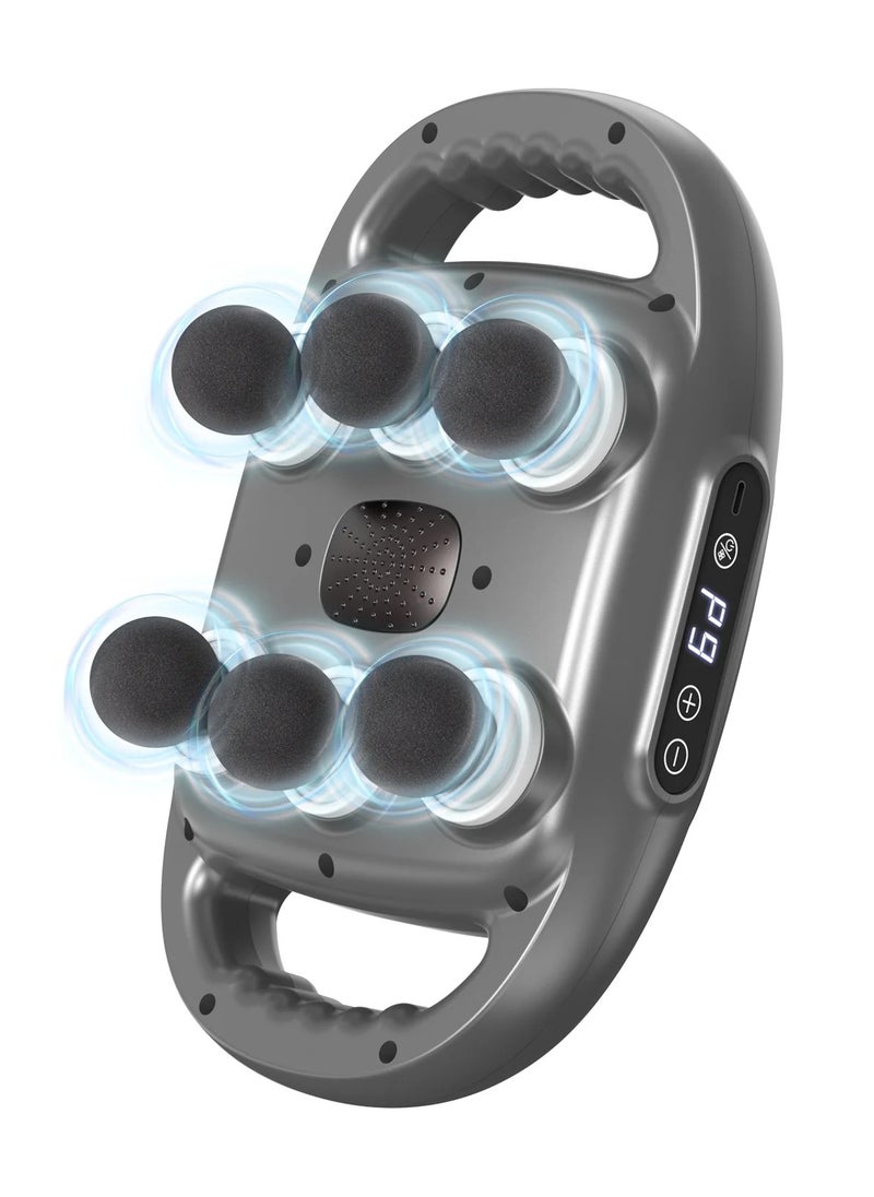 Portable Deep Tissue Massage Gun 6 Heads 9 Speed Modes Quiet Muscle Relief for Back Neck & More with Digital Display