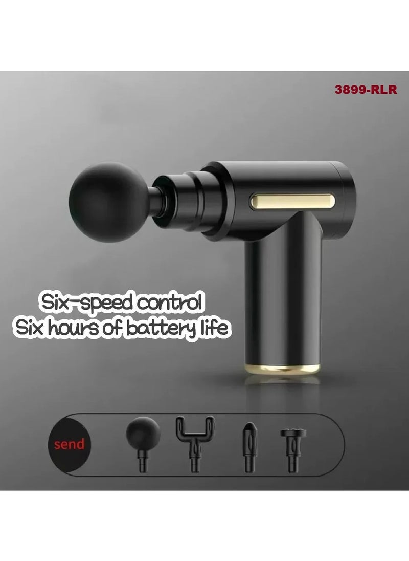 Mini Massage Gun Percussion Deep Tissues Muscle Massager Gun With 6 Speeds Massage Device Super Quiet Portable Electric Handheld Body Massager for Back Neck Pain Relief