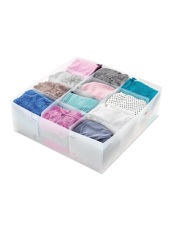 12-Section Drawer Organizer Multicolour