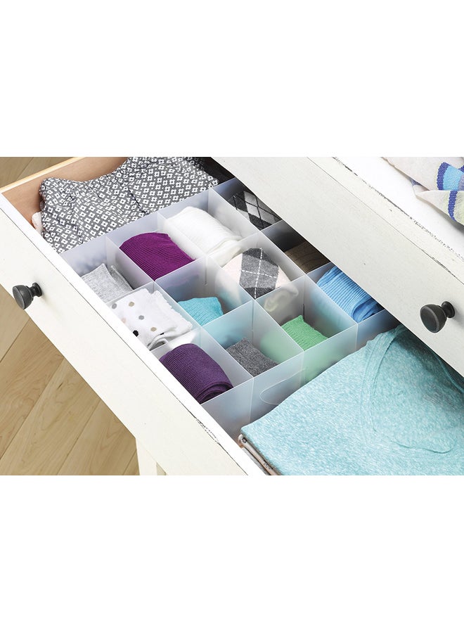 12-Section Drawer Organizer Multicolour