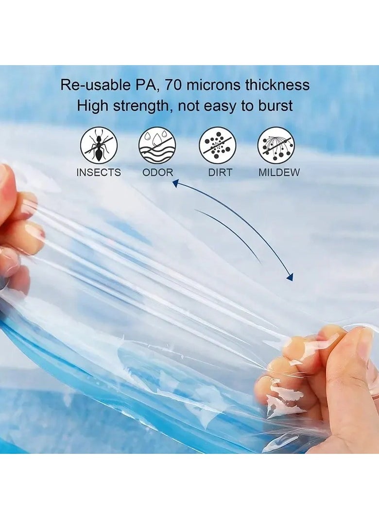 Vacuum Bags with pump for Clothes, plastic Vacuum Storage Bag For Clothes, Vacuum Sealin, Wardrobe Space Saver, Transparent Vacuum Bags with pump