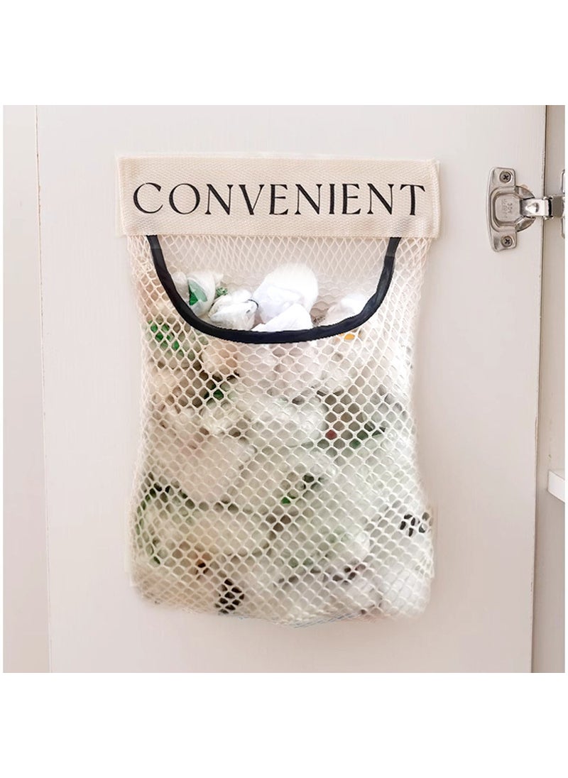 1 x 5 pcs Kitchen Trash Bag Organizer Holder Velcro mesh bag # C1h2r #