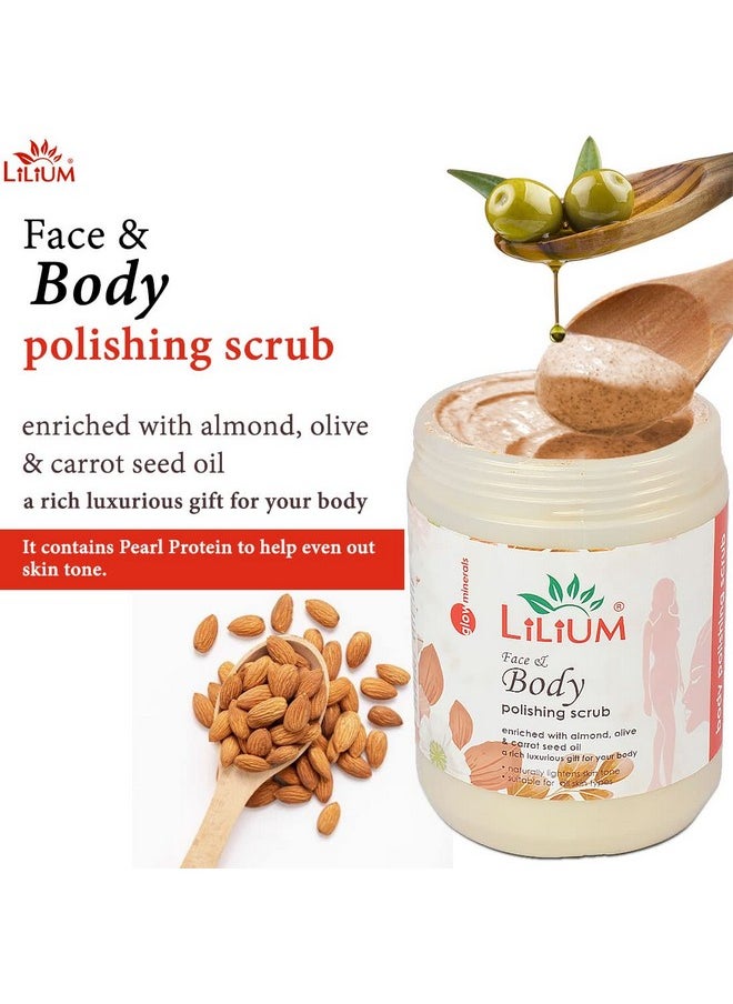 Face & Body Polishing Scrub For Dull & Uneven Skin Tone | Remove Dirt & Dead Skin & Improve Skin Texture | For Skin Relaxation & Revitalization (For Women & Men), 900Ml