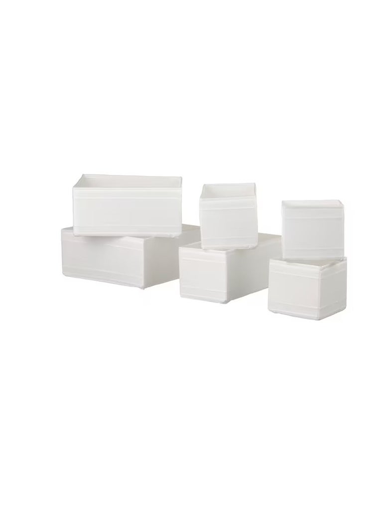 SKUBB Box, set of 6, white