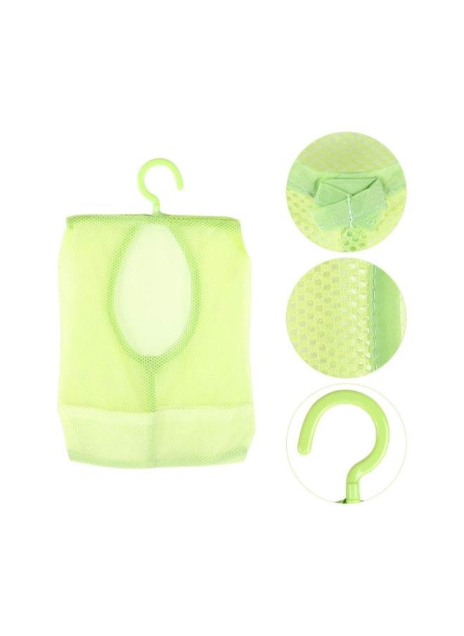 Hanging Mesh Bag with Hanger, Multi Purpose Socks Underwear Clothespin Storage Organizer for Bathroom and Wardrobe(Green)