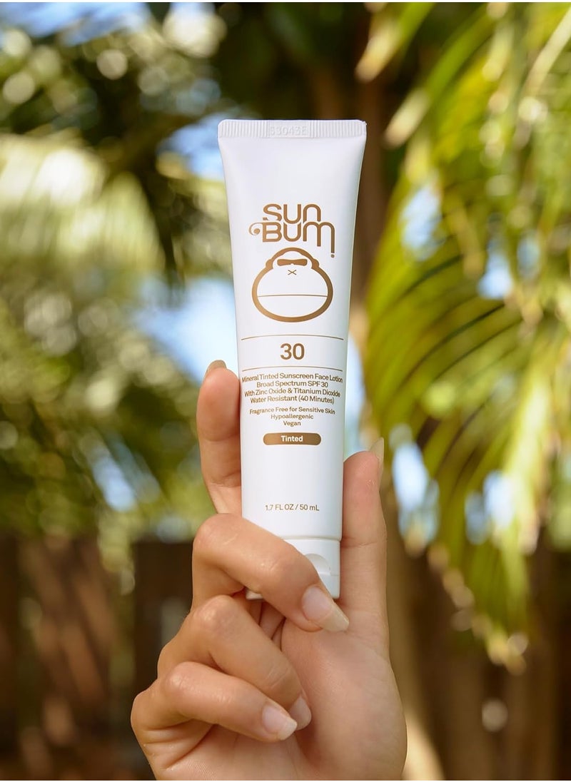 Sun Bum Mineral SPF 30 Tinted Face Sunscreen | Matte Primer| Broad Spectrum Moisturizing Sunblock with Vitamin E |Hawaii 104 Act Compliant (Octinoxate & Oxybenzone Free) | Travel Friendly 1.7 oz