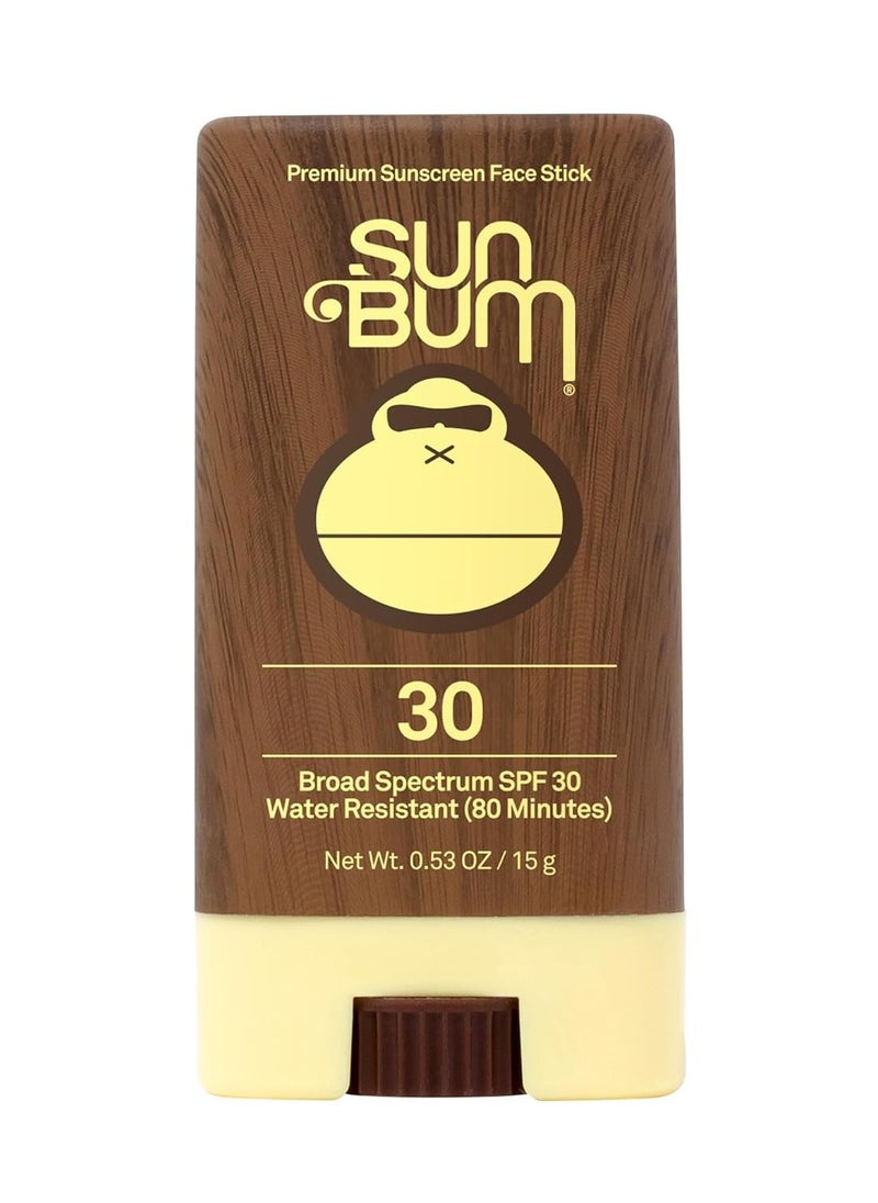 Sun Bum Original SPF 30 Sunscreen Face Stick | Vegan and Reef Friendly (Octinoxate & Oxybenzone Free) Broad Spectrum Moisturizing Roll-On UVA/UVB Sunscreen with Vitamin E | .45 oz (20-45030)