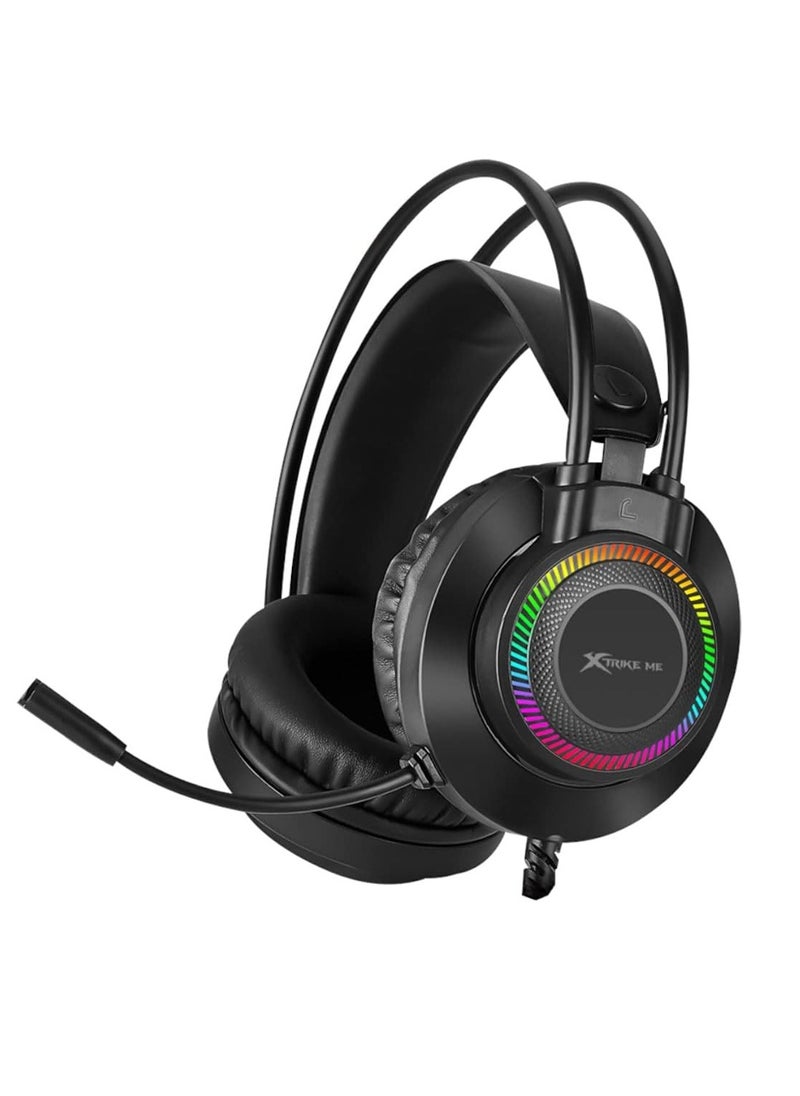 Xtrike Me GH-509 - Wired Stereo Gaming Headset with Microphone and RGB Backlight Black