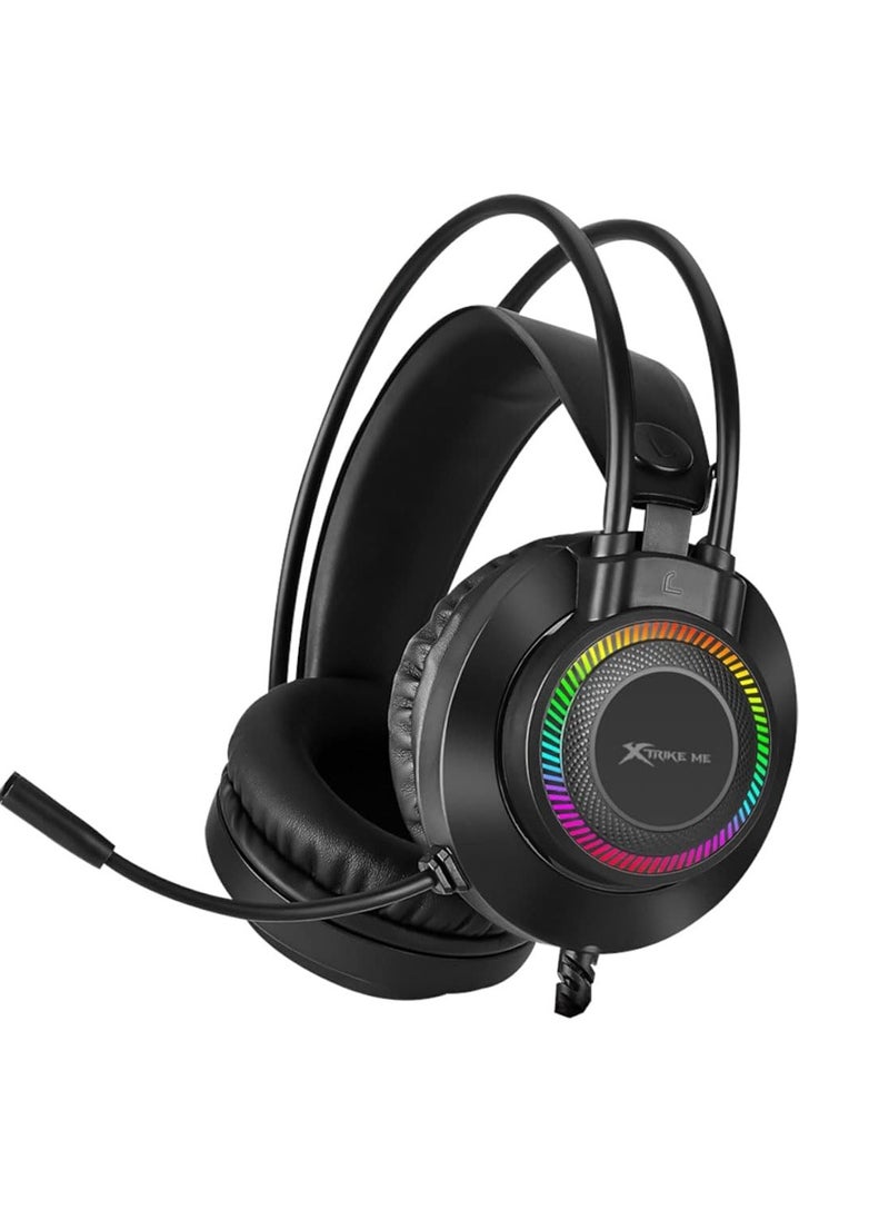 Xtrike Me GH-509 - Wired Stereo Gaming Headset with Microphone and RGB Backlight Black