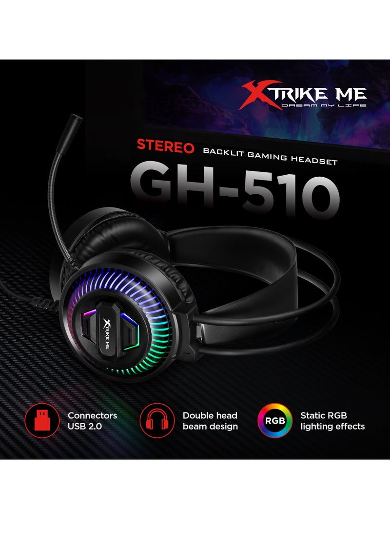 XTRIKE ME GH510 USB RGB Gaming Headset