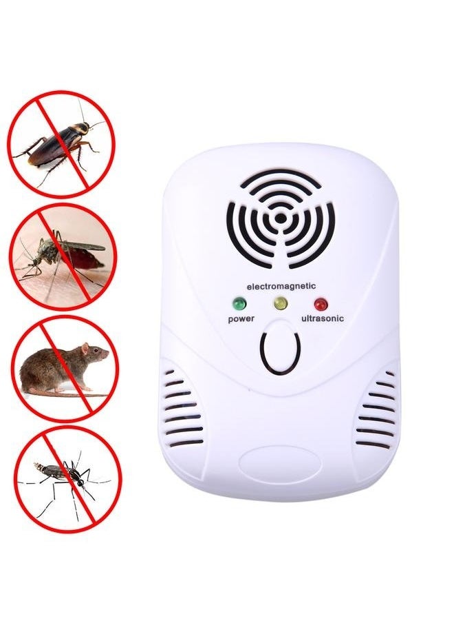 Ultrasonic Anti Mosquito And Mouse Repellent White，Does not cause any harm to human being and pets