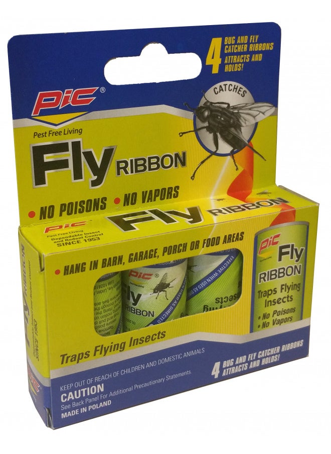 PIC Fly Ribbon Bug & Insect Catcher (4 Pack)