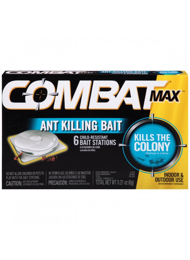 Max Ant Killing Bait Stations, Indoor And Outdoor Use, 6 Count