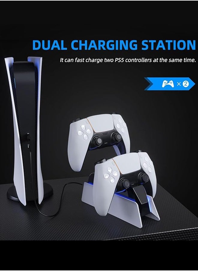 PS5 accessories ps5 controller charger PS5 Charging Station PS5 Controller Charger for Playstation 5 Dualsense Controller  USB Type C PS5 Charger Stand with LED Indicator