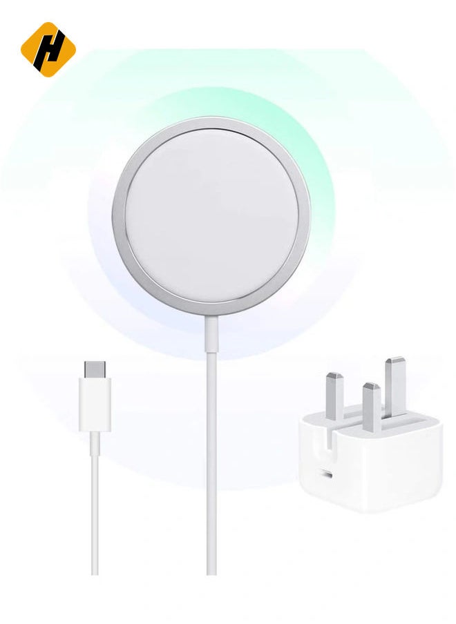 20W Magnetic Wireless Charging Cable USB-C Compatible with Apple iPhone 12/12 Mini/12 Pro/12 Pro Max