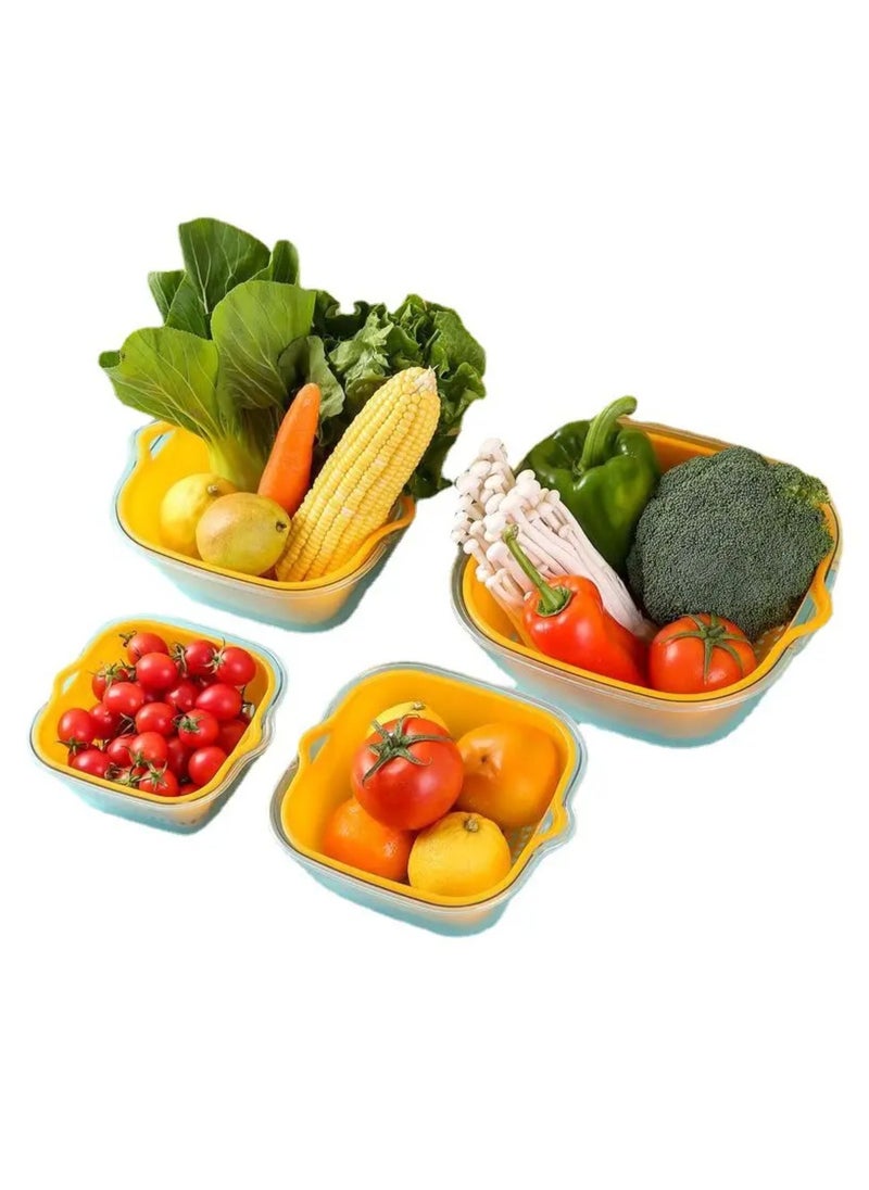 Multi-Layer Drain Basket 6-piece set is a versatile and convenient solution for your kitchen needs. Designed for efficient draining and rinsing, these durable baskets come in various sizes to accommodate fruits, vegetables, and more.