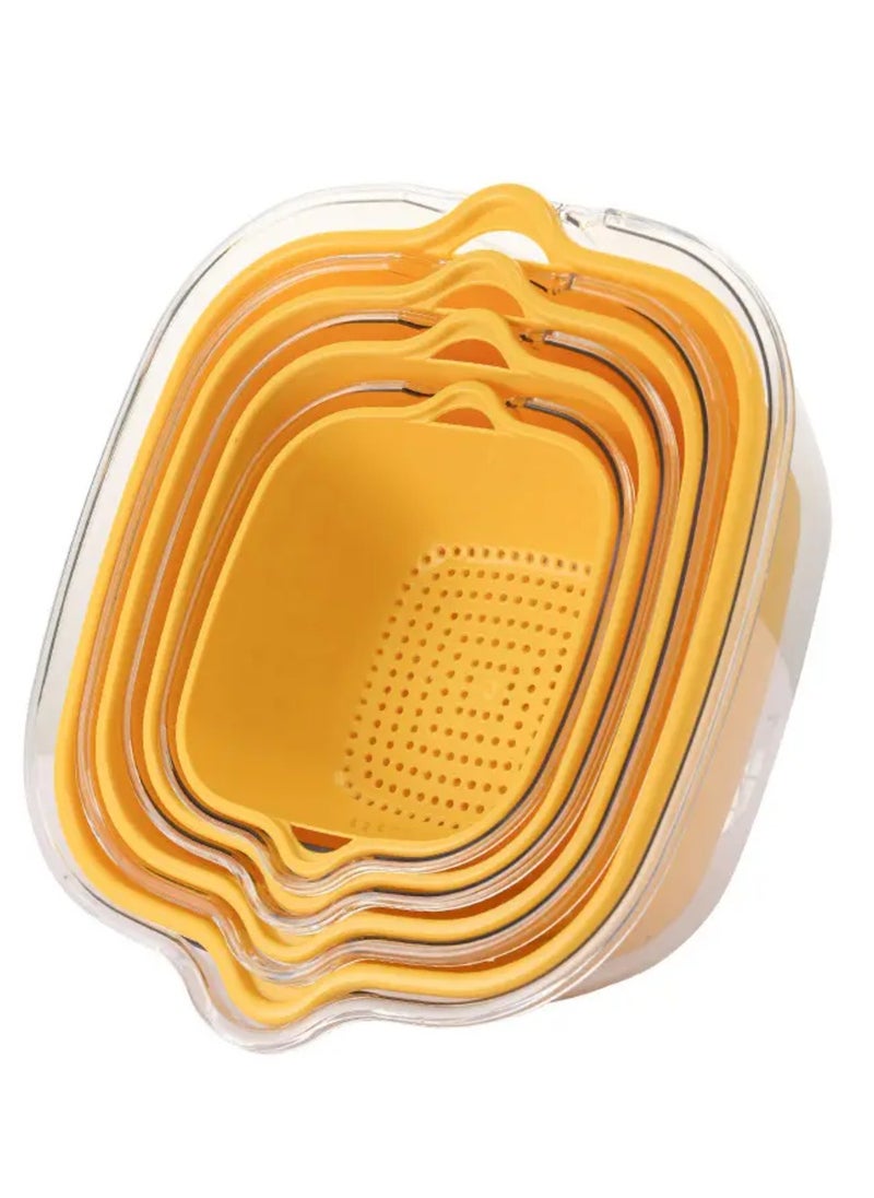 Multi-Layer Drain Basket 6-piece set is a versatile and convenient solution for your kitchen needs. Designed for efficient draining and rinsing, these durable baskets come in various sizes to accommodate fruits, vegetables, and more.