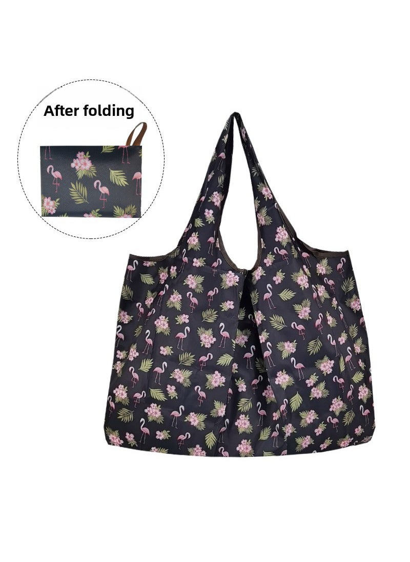 1 x 5 pcs Foldable Eco-Friendly Large Oxford Shopping Tote Bird @ Crane