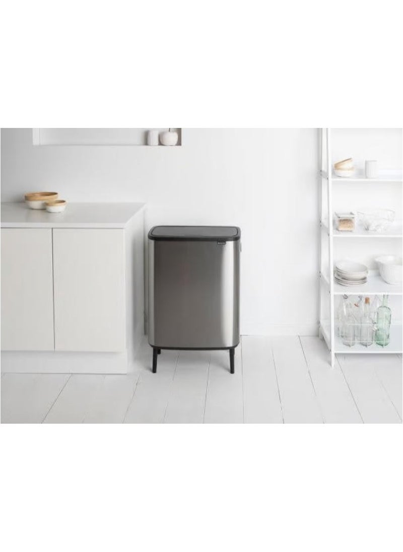 Fingerprint Proof Touch Bin 60 L Matt Steel