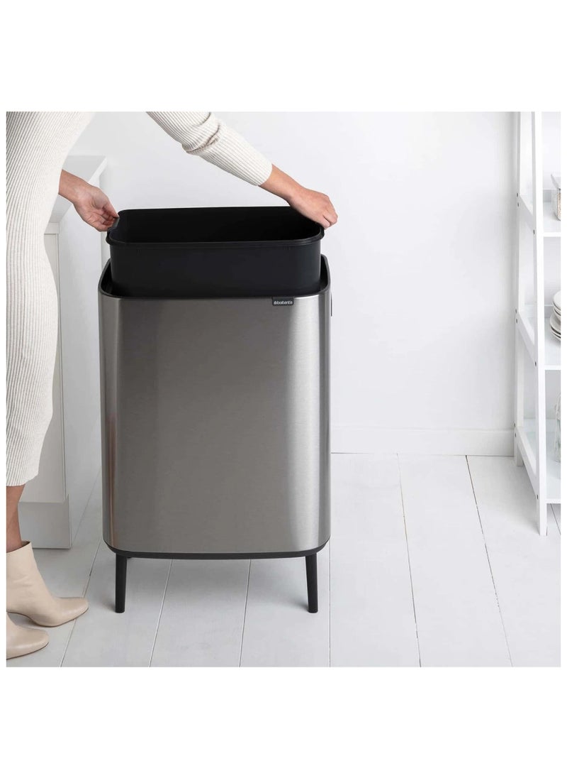 Fingerprint Proof Touch Bin 60 L Matt Steel