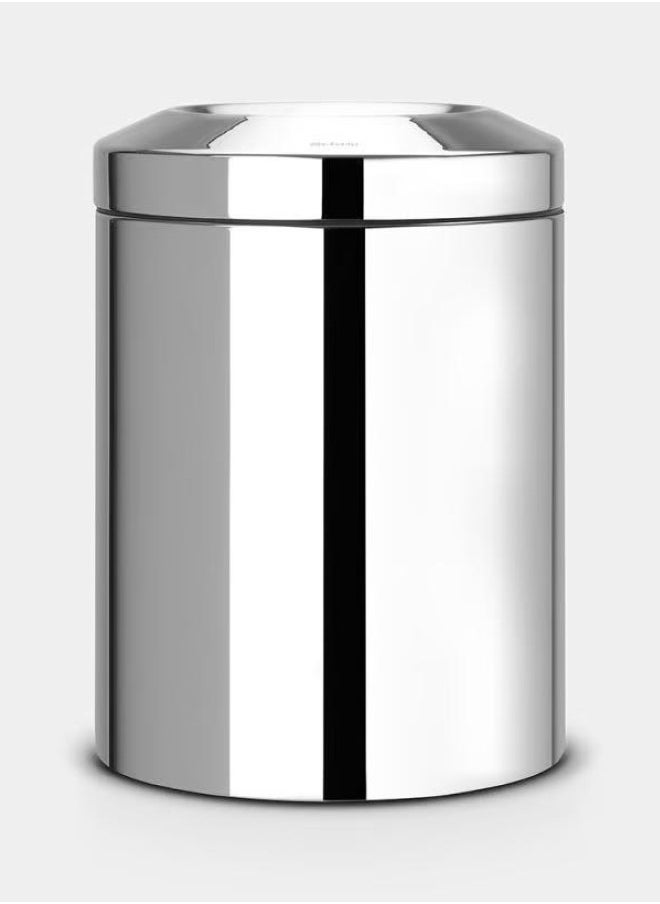 Flame Guard Waste Paper Bin 7 Litre Brilliant Steel