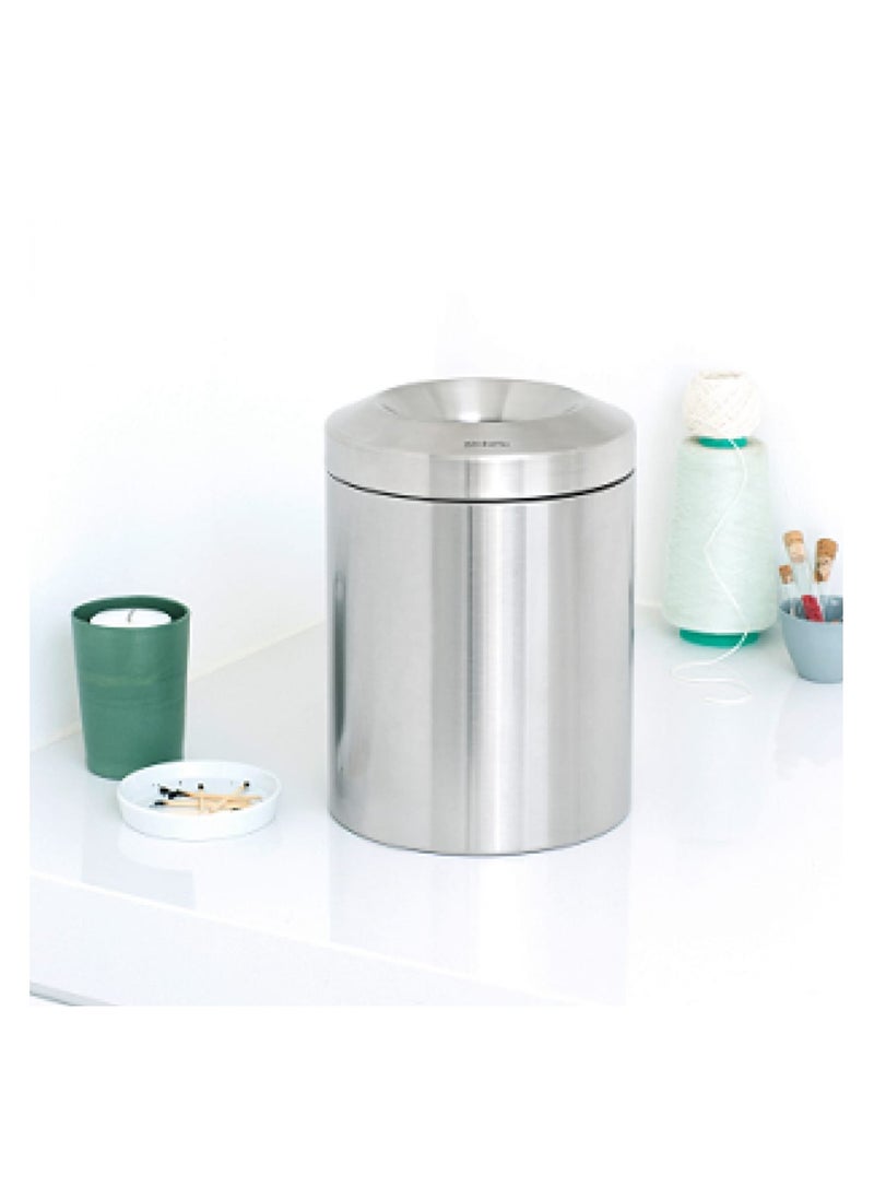 Flame Guard Waste Paper Bin 7 Litre Brilliant Steel