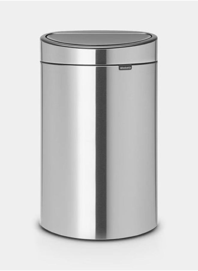 Touch Bin 40 Litre Matt Steel