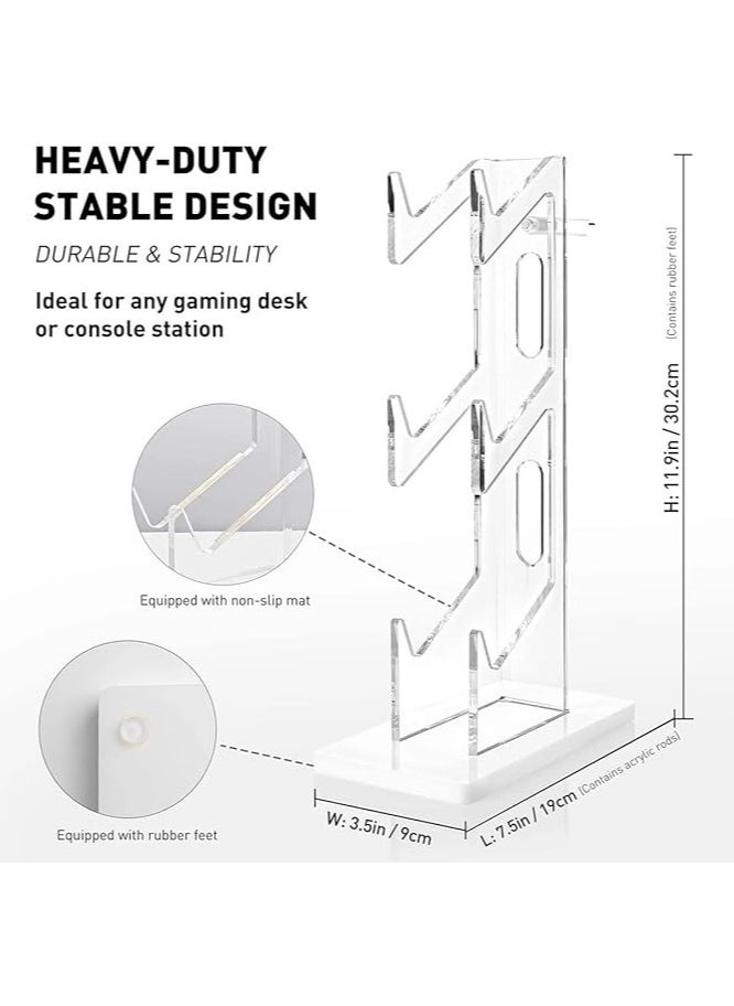 Universal 3 Tier Controller Holder with Headset Stand Holder for Xbox ONE Switch PS4 PS5 PC, Controller Stand Bracket Gaming Accessories