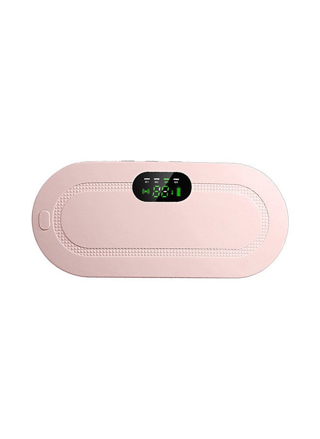 Portable Cordless Heating Pad Electric Waist Belt Device Fast Heating 3 Temperature Modes 4 Vibration Massage Speeds for Back Pain Relief USB Charging Belly Heating Pad for Girls and Women