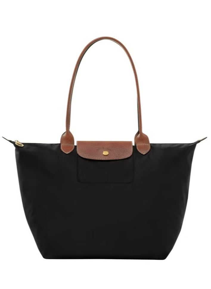 Longchamp women's large tote bag, handbag, shoulder bag black classic style