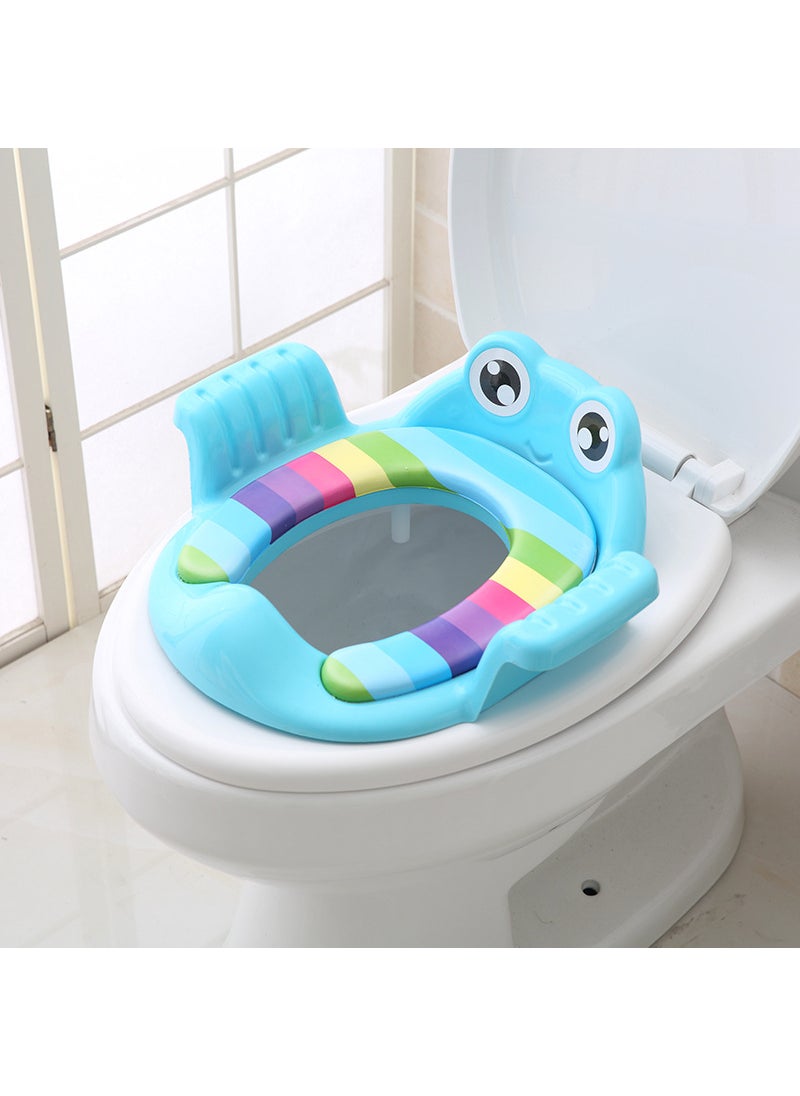 Oversized Baby Potty Seat with Handles Blue