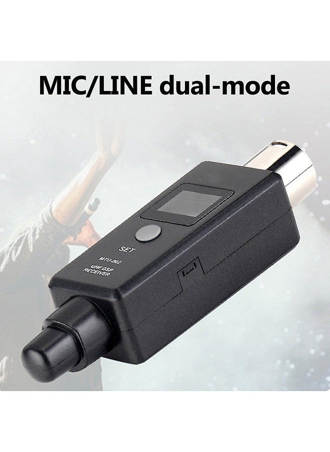 1 Pair Microphone Wireless System Wireless Transmitter System Transmitter & Receiver for Dynamic/Condenser Microphone