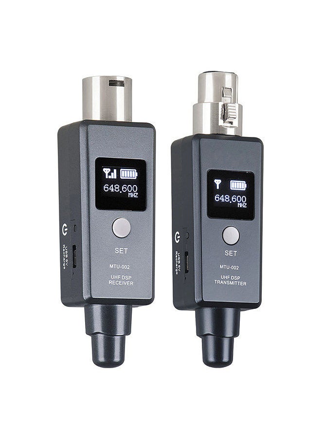 1 Pair Microphone Wireless System Wireless Transmitter System Transmitter & Receiver for Dynamic/Condenser Microphone