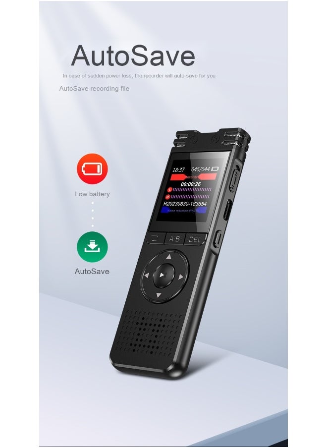 HD Noise-Canceling MP3 Voice Recorder - Perfect Companion for Students and Business Meetings