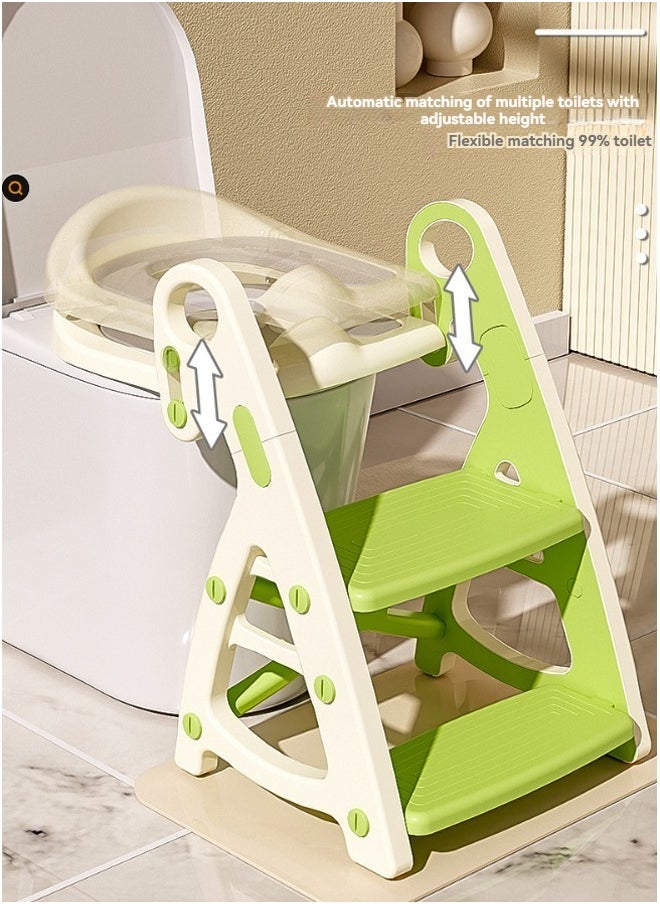 Potty Training Seat & Toddler Step Stool, Ultimate Stability Toddler Toilet Seat, Adjustable Step & Seat Height Potty Seats for Toddlers Boys Girls