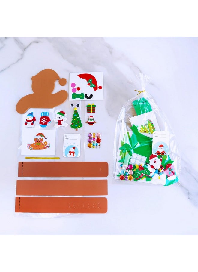 24 Sets Christmas Craft Kits Winter Crafts Diy Christmas Headbands Craft Kits Snowflake Christmas Tree Foam Stickers Arts And Crafts For Kids Holiday Home Classroom Art Activities Party Favors