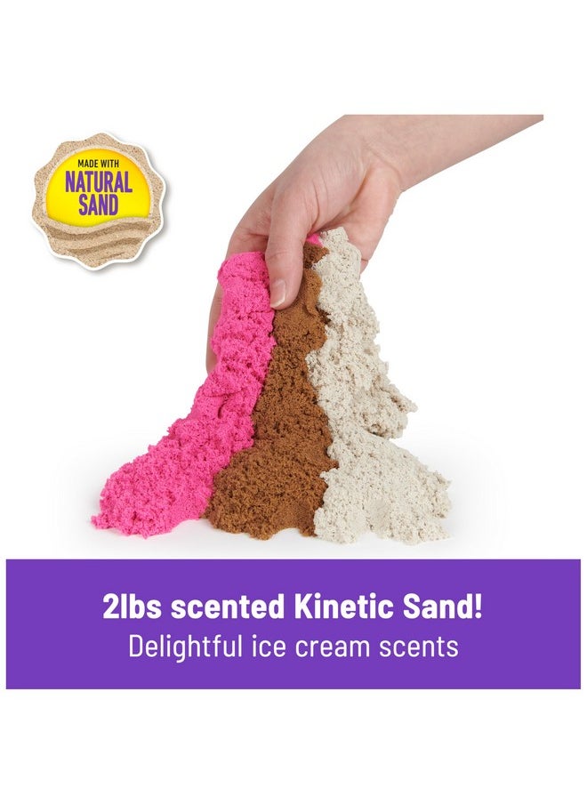 Ice Cream Scents 3-Pack, 2Lbs Of Strawberry, Chocolate, And Vanilla Scented Play Sand, Toys For Kids Ages 3+