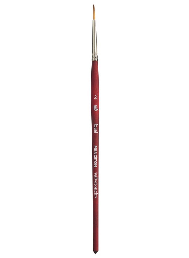 Velvetouch Paintbrush, Size 2, Scarlet