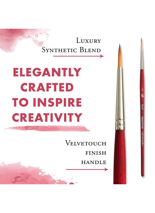 Velvetouch Paintbrush, Size 2, Scarlet